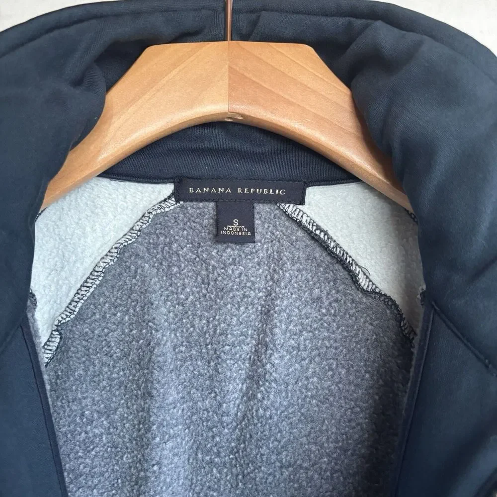 Men's S Small Banana Republic Track Jacket VGUC Full Zip Two-Tone Blue‎